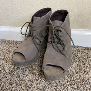 Open Toe Bootie Wedges